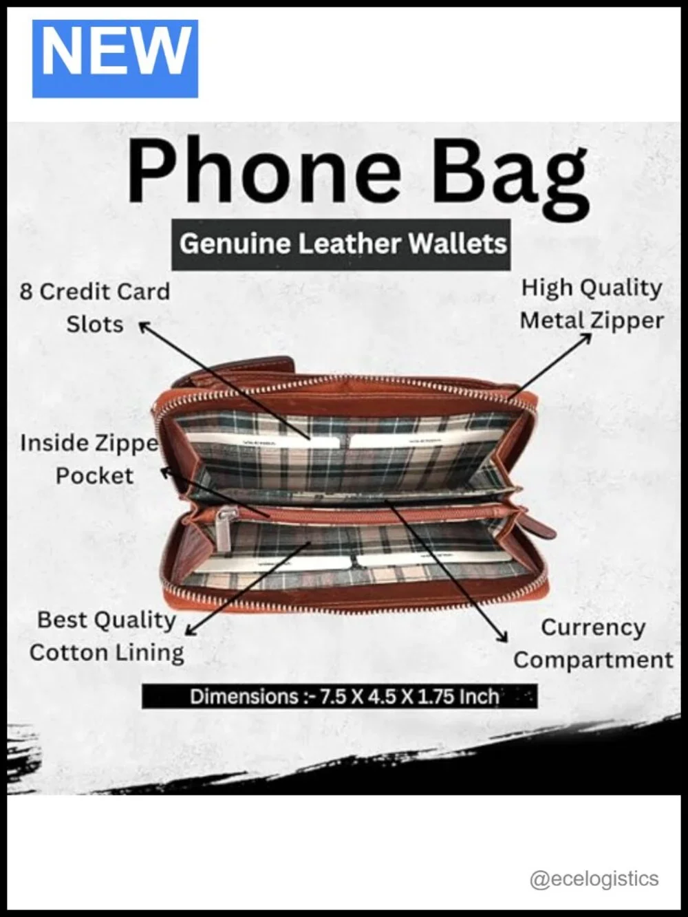 Genuine Leather Crossbody Bag Women Cell Phone Purse Wallet Clutch